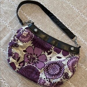 Thirty-one Floral Purple and Black Women's Bag